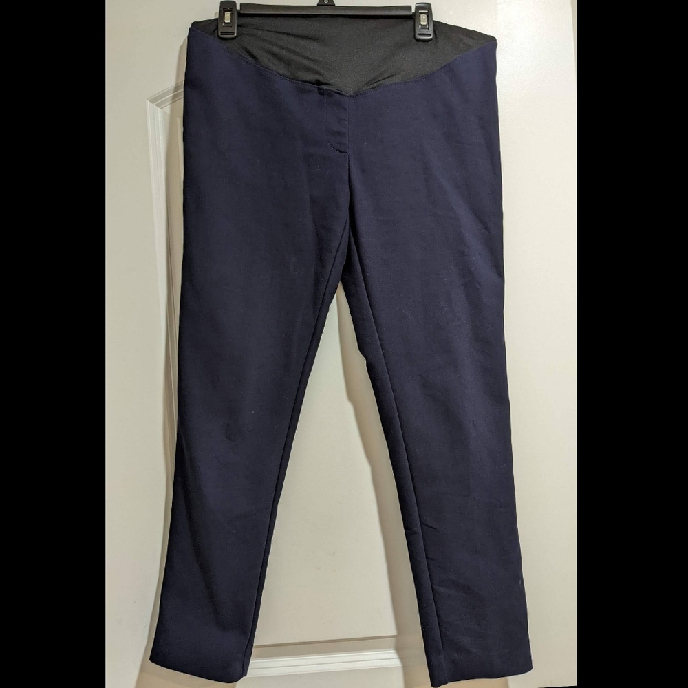 Blue Maternity Dress Pants